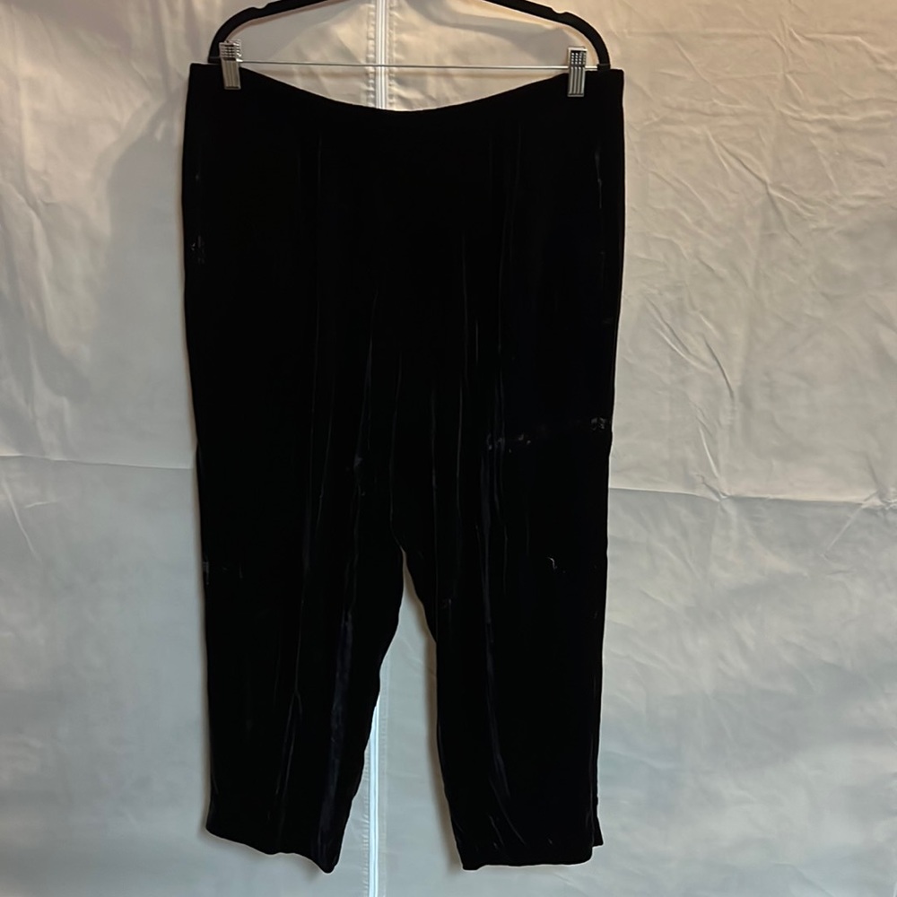 Lane Bryant - black velour pant